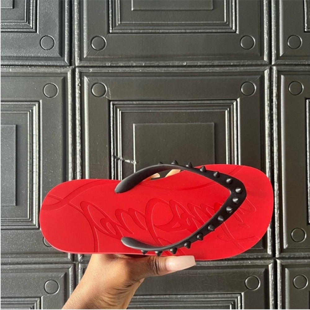 Christian Louboutin flip-flops